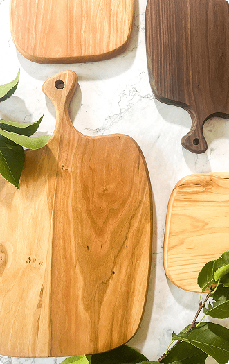 Acacia Wooden Chopping Board with Corner.
